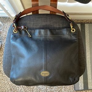 Fossil leather shoulder bag